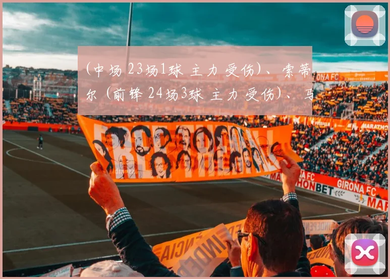 (中场 23场1球 主力 受伤)、索蒂尔 (前锋 24场3球 主力 受伤)、马列 (中场 28场2球 主力 停赛)